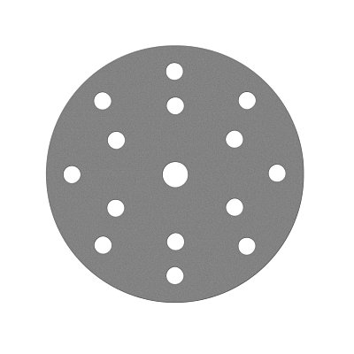 Диск шлифовальный на пленочной основе Sandwox 235 Grey Zirconia 15 отв. (150мм, Р400, 100шт) 235.150.400.15