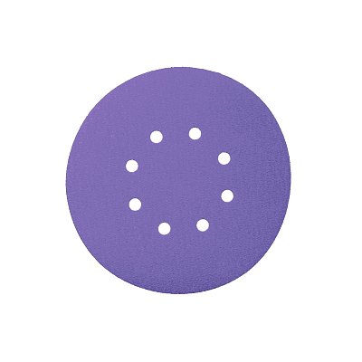 Диск шлифовальный на пленочной основе Sandwox 328 Purple Zirconia 8 отв. (125мм, Р150, 100шт) 328.125.150.08